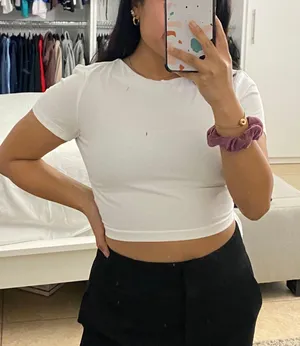 ZARA White Opened Back Crop Top thumbnail 1
