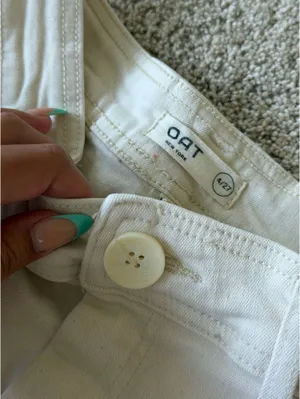 OAT New York Wide Leg Buttons Pants Jeans Straight Khaki Tan Sailor 27 thumbnail 3