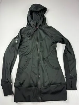 Outfitter trading Breckenridge‎ Colorado Full Zip Hoodie Jacket Thumb Holes S thumbnail 1