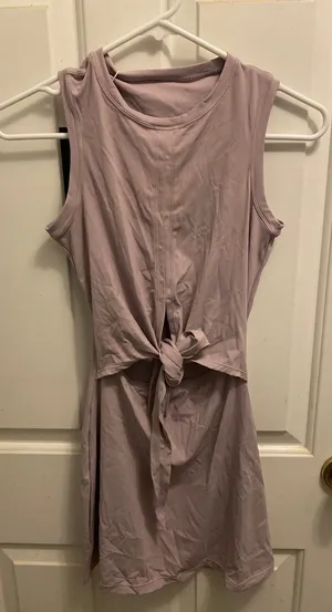 NWT Halara Lavender Purple Backless Active Dress BuiltIn Bra Tank Mini Flare XXS thumbnail 1