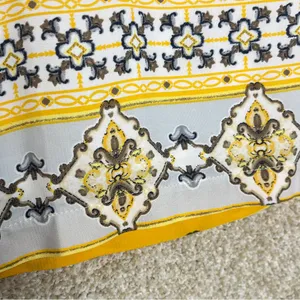 Lulus yellow pattern dress spring summer‎ xs relaxed fit short sleeves maximal thumbnail 4