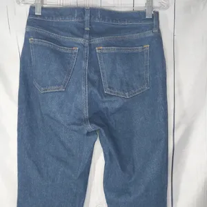 Abercrombie & Fitch Dark Blue The 90's Straight Leg Mid Rise Curve Love Jeans thumbnail 6
