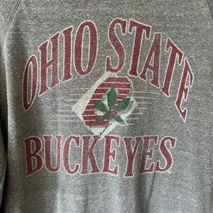 J. America Ohio State OSU Buckeyes Grey Crewneck Sweatshirt Size Medium thumbnail 2