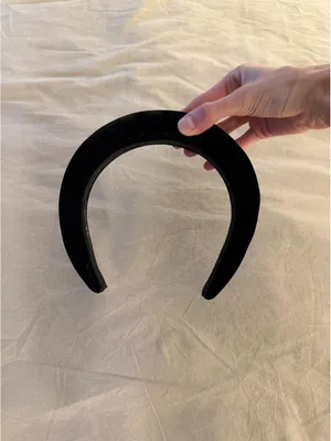 St. Barth Black velvet headband thumbnail 3