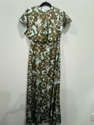 Alexia Admor Danica Capelet Sleeve Satin Maxi Dress Size 8 thumbnail 5