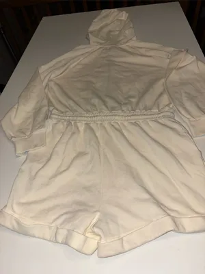 NWT L*Space stay cool shorts romper size large - flaw Cream color cotton thumbnail 9