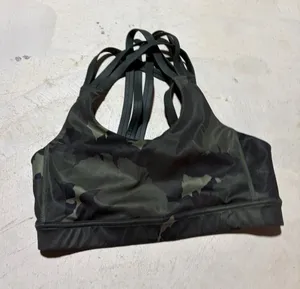 Lululemon Camouflage Strappy Sports bra green 6 thumbnail 1