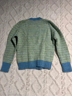 Vintage pastel colors 100% wool sweater fits xsmall best thumbnail 7