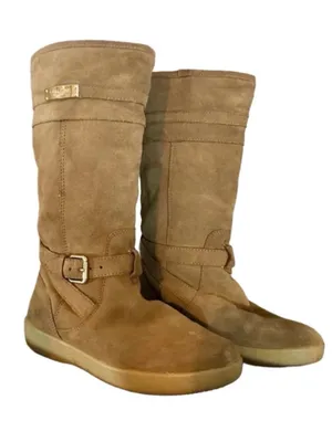 Coach "Tallulah" Pull On Suede And Faux Shearling Lined Winter Boots (5.5) thumbnail 1