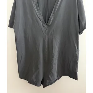 Free People Movement Hot Shot Tee Romper‎ Black Women's Size Large thumbnail 6
