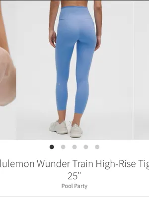lululemon athletica Wunder Train 25” pool party High-Rise Leggings 6 thumbnail 6