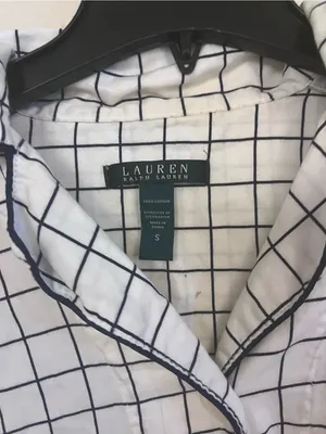 Lauren Ralph Lauren windowpane grid sleepshirt size small thumbnail 2