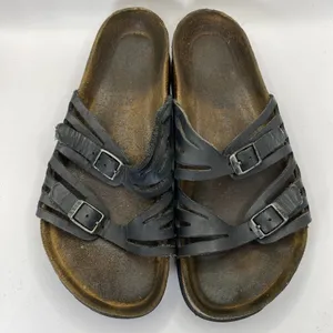 Birkenstock Womens Granada‎ Double Straps Birk Sandals Black Sz 38 US W7-flaw thumbnail 3