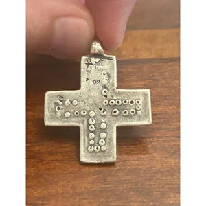 Vintage cross 925 sterling silver v58 7.51g 1 1/4inch thumbnail 2