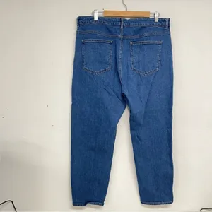 ASOS Curve High Rise Mom Jeans Womens 18 Blue Denim 90s Style Classic Zip Fly thumbnail 9