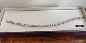 Cubic Zirconia Tennis Bracelet 10mm CZ NWT thumbnail 1