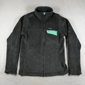 Patagonia Womens Re-Tool Snap-T Full Zip Fleece Jacket Grey Green 25477 Small thumbnail 1
