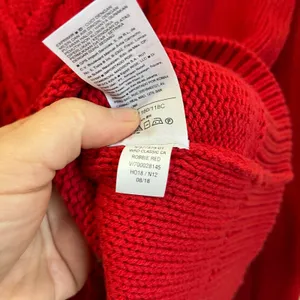 Old Navy Red Cable Knit‎ Sweater Plus Size 1X Long Sleeve Pullover NWT thumbnail 6