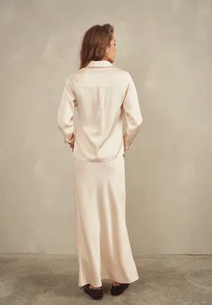 Udel NY Satin Maxi Slip Skirt thumbnail 3