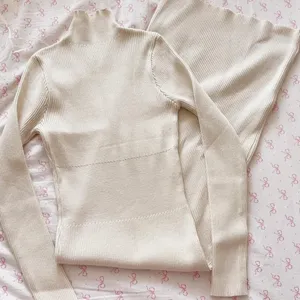cream long sleeve turtleneck maxi dress size xs thumbnail 2