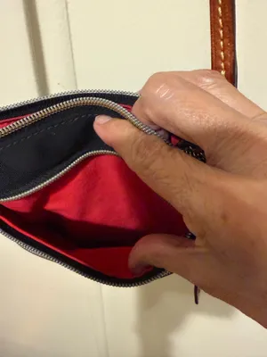 Dooney & Bourke Black Nylon Crossbody with Brown Leather Trim and Gold Hardware thumbnail 8