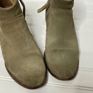 Zadig & Voltaire Molly Khaki Suede Wing Ankle Boots Spain 36 Western Block Heel thumbnail 10