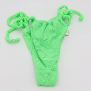 Aerie Bikini Bottom Womens S Cheekiest Neon Green Floral Lace Scrunchie Tie NEW thumbnail 7