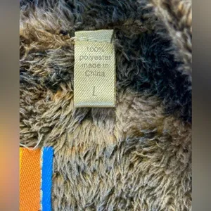 True Grit Dry‎ Goods Womens Brown Floral Fleece Full Zip Jacket Mock Neck Large thumbnail 9