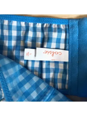 Colsie NWT Women's Blue Gingham Corset Size L thumbnail 5