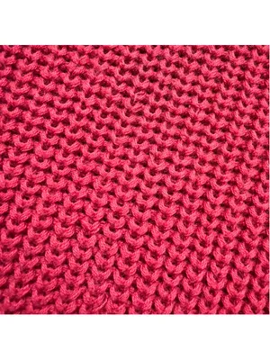 Habitat Clothes To Live In Red Chunky Knit Side Zip Mock Neck Tunic Sweater XL thumbnail 7