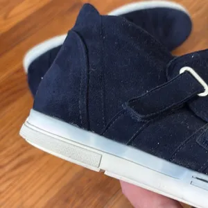 Stuart Weitzman Navy Blue Suede Triple‎ Strap Sneakers Women's 9.5 M 73188 thumbnail 9