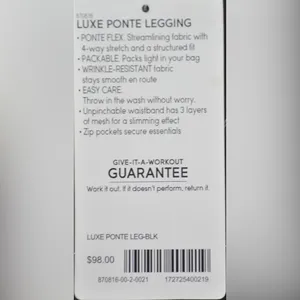Athleta Luxe Ponte‎ Legging with Faux Leather Trim XSP thumbnail 8