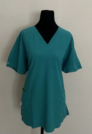 Carhartt Force Cross-Flex Women’s Scrub Top XL Green Medical Dentist Tech NWT thumbnail 1