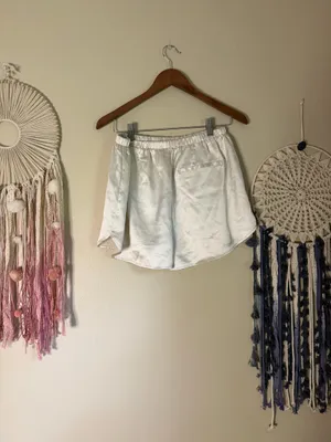 Meshki Meera Satin Shorts Ivory Size Medium thumbnail 3