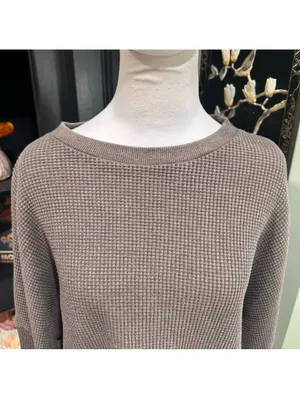 VISUS Brown Waffle Knit Pullover Sweatshirt Top – Size XS/S – Ethically Made thumbnail 3