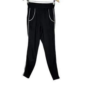 Gymshark Recess Joggers Womens XS Black White Piping Pockets Stretch GLBT5105 thumbnail 6