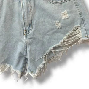 SHEIN | EUC Light Blue High-Waist Distressed Denim Shorts (size S) thumbnail 6