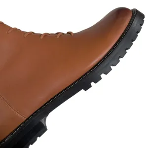 EUC J. Crew Leather Gwen Lace Up Lug Sole Mid-Calf Boots Brown Size 10 thumbnail 5