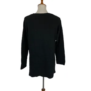 Zara Black Long Sleeve Top Medium Minimalist Workwear Casual Layer Streetwear thumbnail 4
