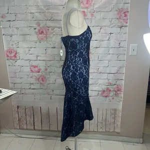 About Us Women's Angeline High Low Mermaid Ruffle Dress In Indigo Size XS NWT thumbnail 8