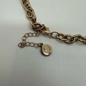 Guess Gold Chain Necklace with Padlock Pendant thumbnail 3