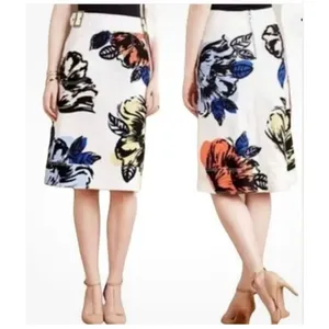 Anthropologie skirt by Maeve bold floral sz 6 thumbnail 2