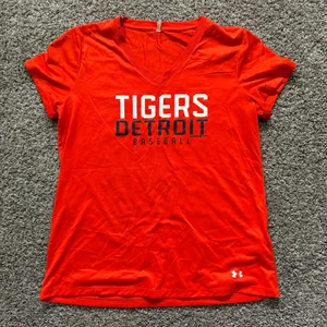 Under Armour Detroit Tigers HeatGear V-Neck Tee Size L thumbnail 1
