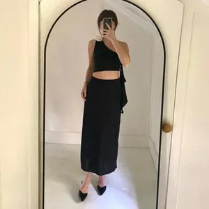 Lovers and Friends Cordelia Rosette One Shoulder Top Black & White Size XS $128 thumbnail 2