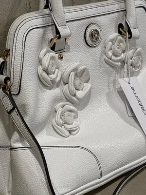Liz Claiborne Nayla Dome Satchel Handbag in White New Womens Tote Bag Purse thumbnail 6
