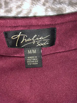 Thalia Sodi Faux Suede Moto-Jacket In Napa Wine Medium thumbnail 6