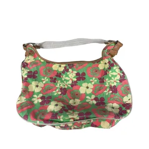 Levi’s Green Floral 70s Inspired Retro Groovy Bright Color Top Handle Bag Purse thumbnail 2