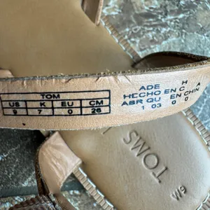 Toms Thong Sandals Ankle Strap Brown Womens‎ US 9 thumbnail 6