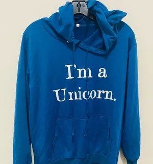 Unbranded Vibrant Blue Textured Sweatshirt/Hoodie thumbnail 1