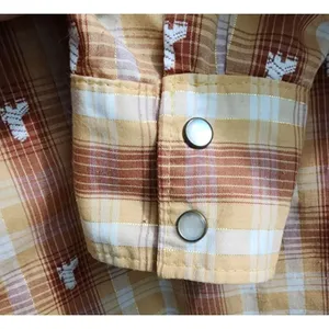 Western Plaid Shirt Long Sleeve Snap Button Cowboy Rodeo Style Size‎ XL thumbnail 3